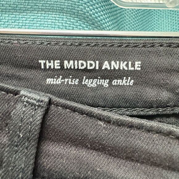 AG Adriano Goldschmied Black "The Middi Ankle" mid-rise legging ankle 27R - Picture 4 of 9